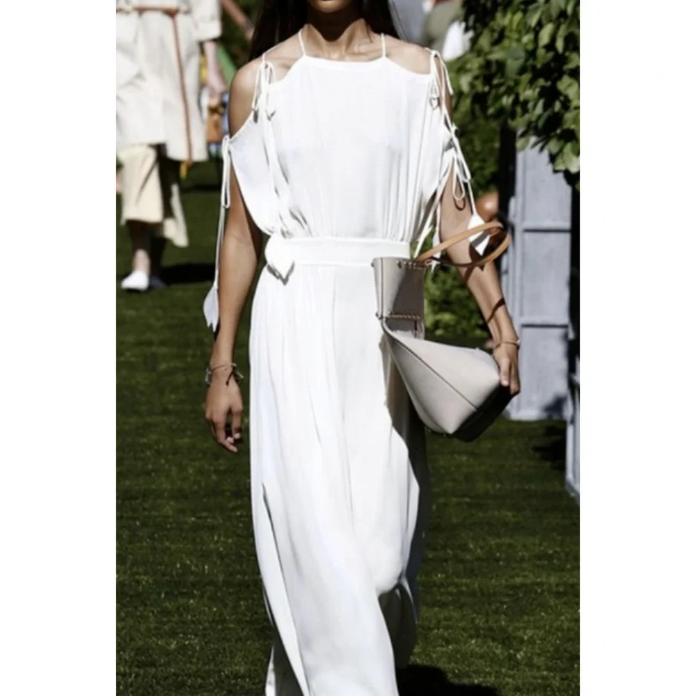 Tory Burch $498 Ivory Draped Grecian Gown Maxi Dress Wedding White Bridal 2 - Picture 12 of 12